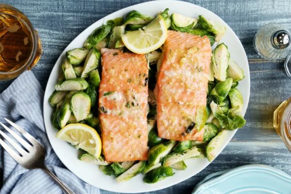 AIR FRYER MISO GLAZED SALMON WITH BRUSSELS SPROUTS RECIPE.jpg
