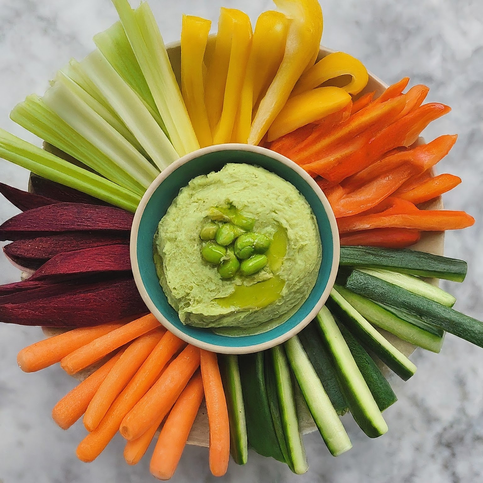 Edamame Hummus with Veggie Dippers.jpeg