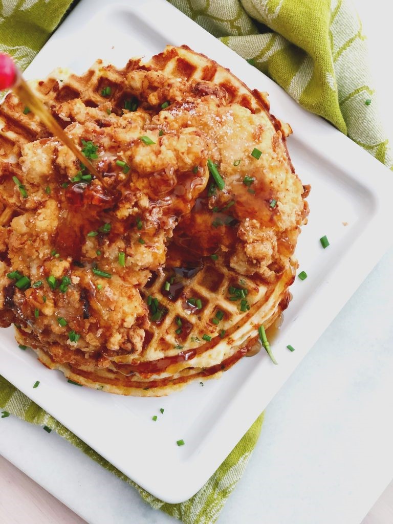 Fried Chicken & Savory Cheddar-Chive Waffles Recipe.jpg