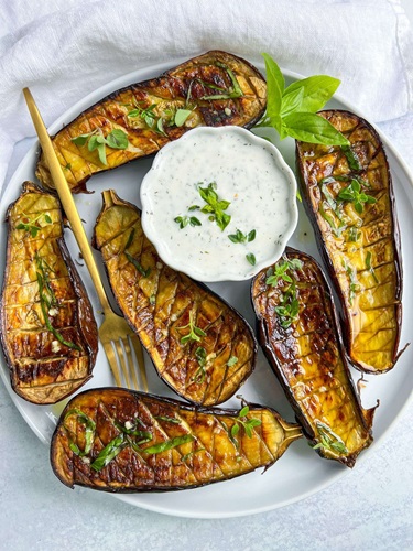 Mediterranean Grilled Eggplant with Yogurt Sauce Recipe.jpeg