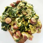 Scrambled Eggs with Skinless Chicken Sausage and Spinach Recipe.jpg