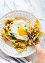 Chilaquiles Verdes with Baked Tortilla Chips.JPG
